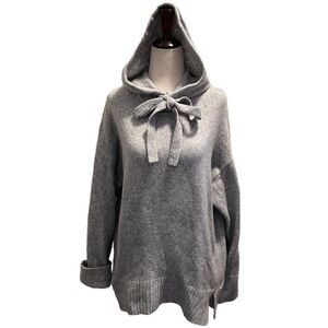H&M L.O.G.G. Hooded Boyfriend Oversize Knit Wool Blend Sweater Womens XSMALL